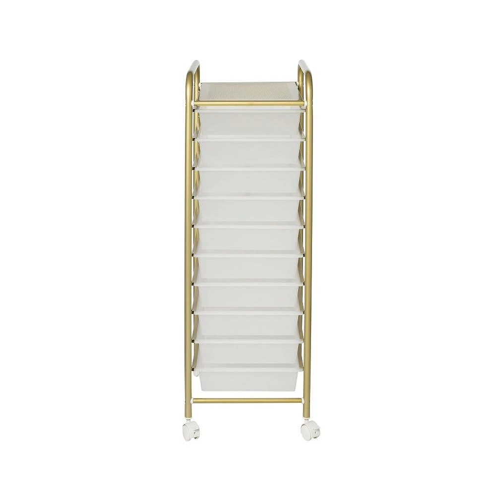 10-Drawer Rolling Storage Cart With Plastic Drawers 商品