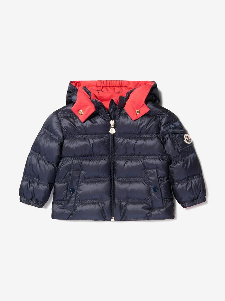 商品Moncler|Moncler Navy Baby Girls Down Padded Childe Jacket,价格¥1525,第1张图片