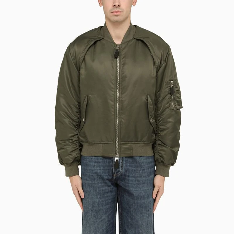 商品Alexander McQueen|Alexander McQueen Convertible khaki nylon bomber jacket,价格¥17047,第1张图片