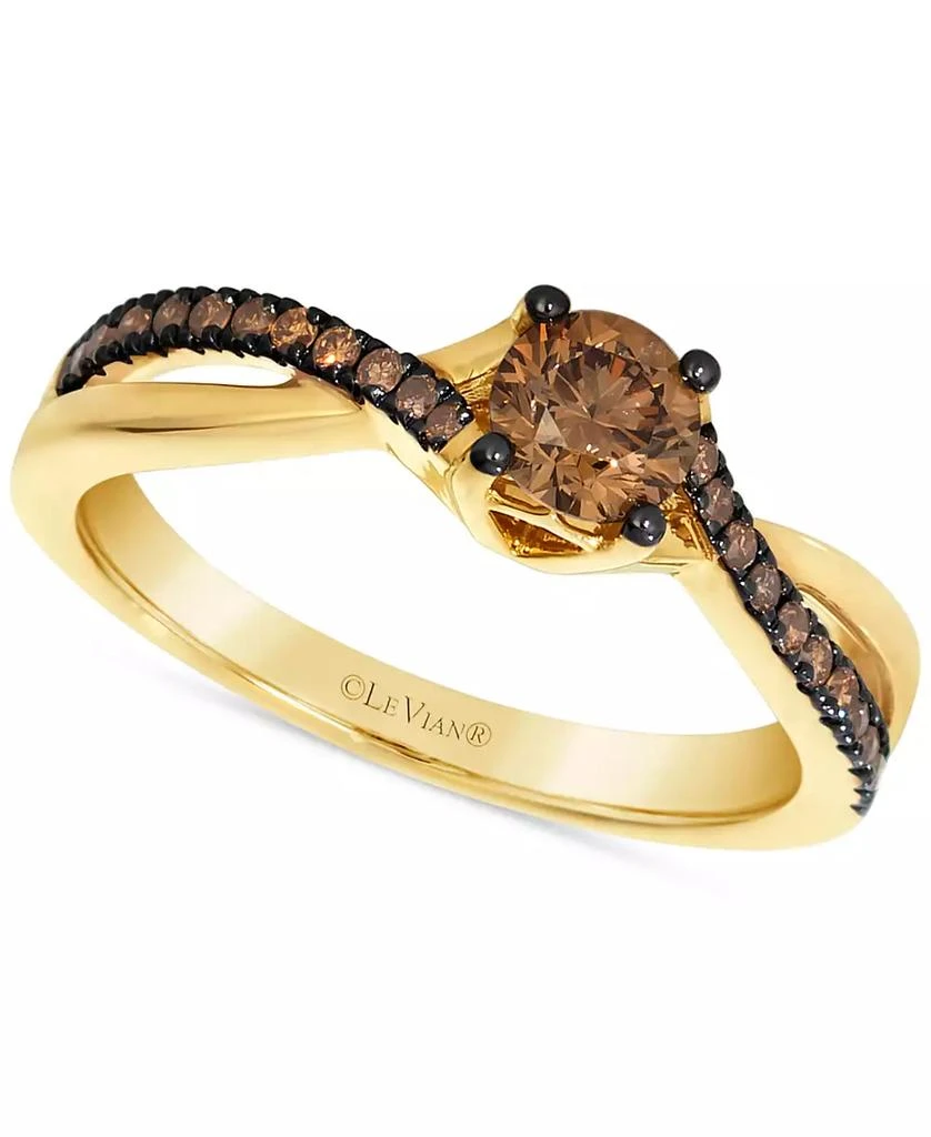 商品Le Vian|Chocolatier Chocolate Diamond Ring (5/8 ct. t.w.) in 14k Honey Gold,价格¥11959,第1张图片