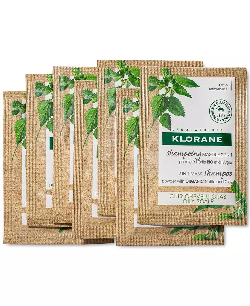 商品KLORANE|Oil Control 2-In-1 Mask Shampoo Powder With Nettle & Clay, 8-Pk.,价格¥195,第2张图片详细描述