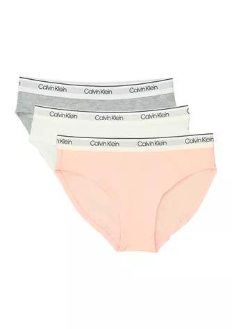 商品Calvin Klein|Girls 7-16 3-Pack Bikinis,价格¥96,第1张图片