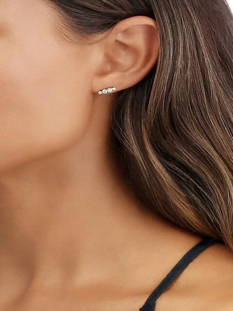 商品Lana|Solo 14K Yellow Gold &amp; Diamond Cluster Stud Earrings,价格¥13897,第2张图片详细描述