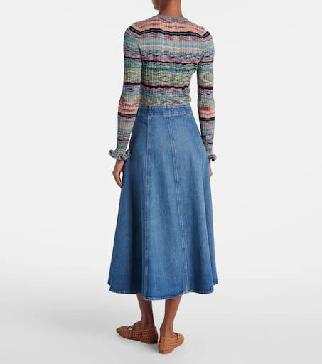 商品Ulla Johnson|Uma牛仔中长半身裙,价格¥5836,第3张图片详细描述