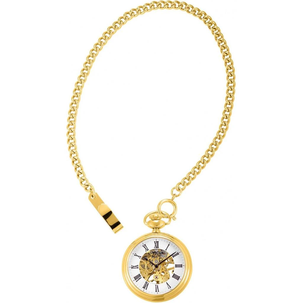 商品Invicta|Invicta Men's Pocket Watch - Objet D Art Mechanical Yellow Gold SS Chain | 32290,价格¥736,第1张图片