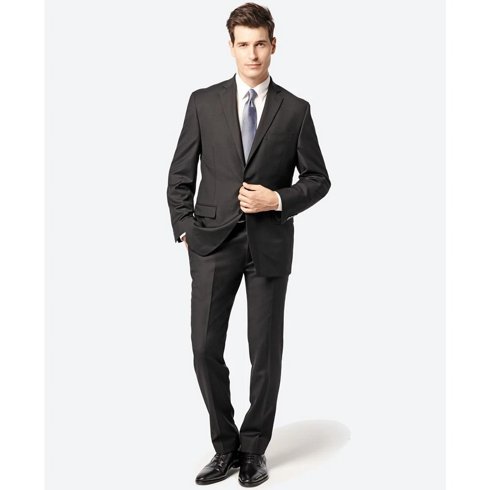 Solid Wool Black Slim X Fit Suit 商品