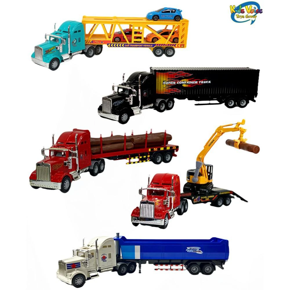 Mag-Genius Big-Daddy Big Rig Low-Boy Transport with Excavator and Interchange Kit Toy 商品