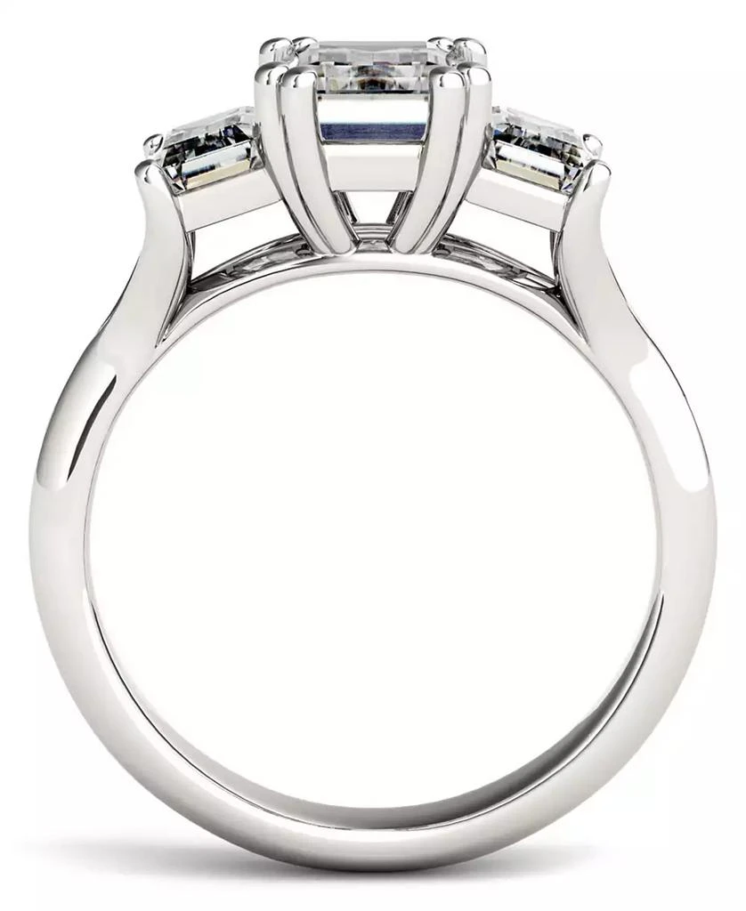 商品Charles & Colvard|Moissanite Emerald Three Stone Ring (2-9/10 ct. tw.) in 14k White Gold,价格¥11739,第4张图片详细描述