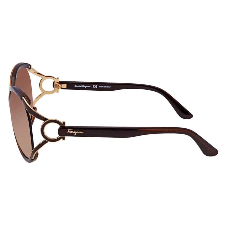 商品Salvatore Ferragamo|SF600S Brown Gradient Round Ladies Sunglasses SF600S 220 61,价格¥450,第3张图片详细描述