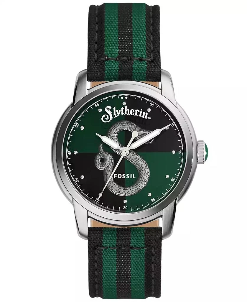 商品Fossil|Unisex Limited Edition Harry Potter Slytherin Black Green Nylon Strap Watch, 40mm,价格¥1145,第1张图片