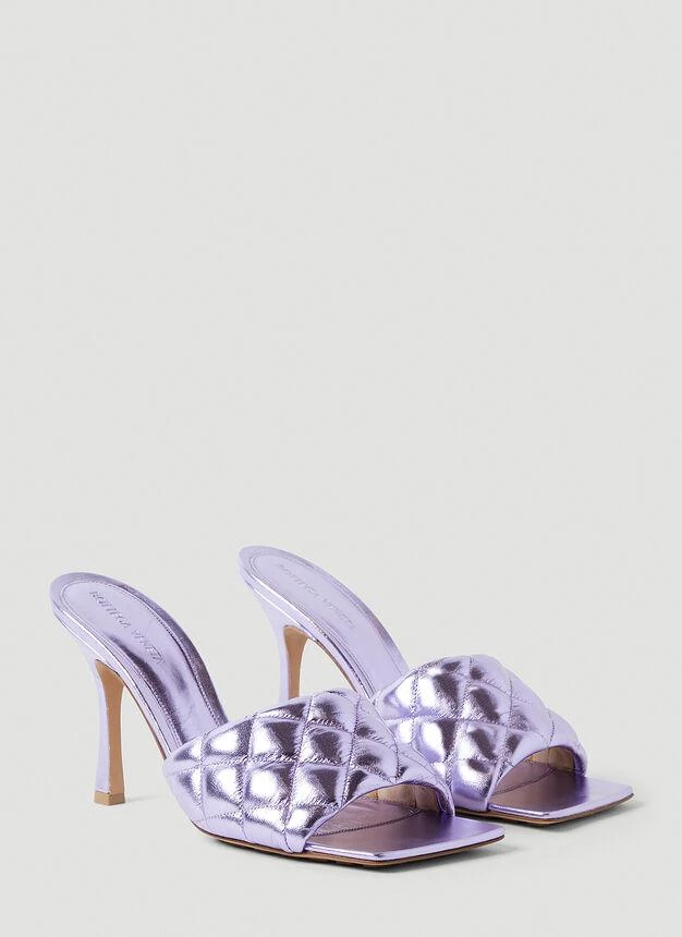 商品Bottega Veneta|Padded High Heel Mules in Purple,价格¥8642,第2张图片详细描述