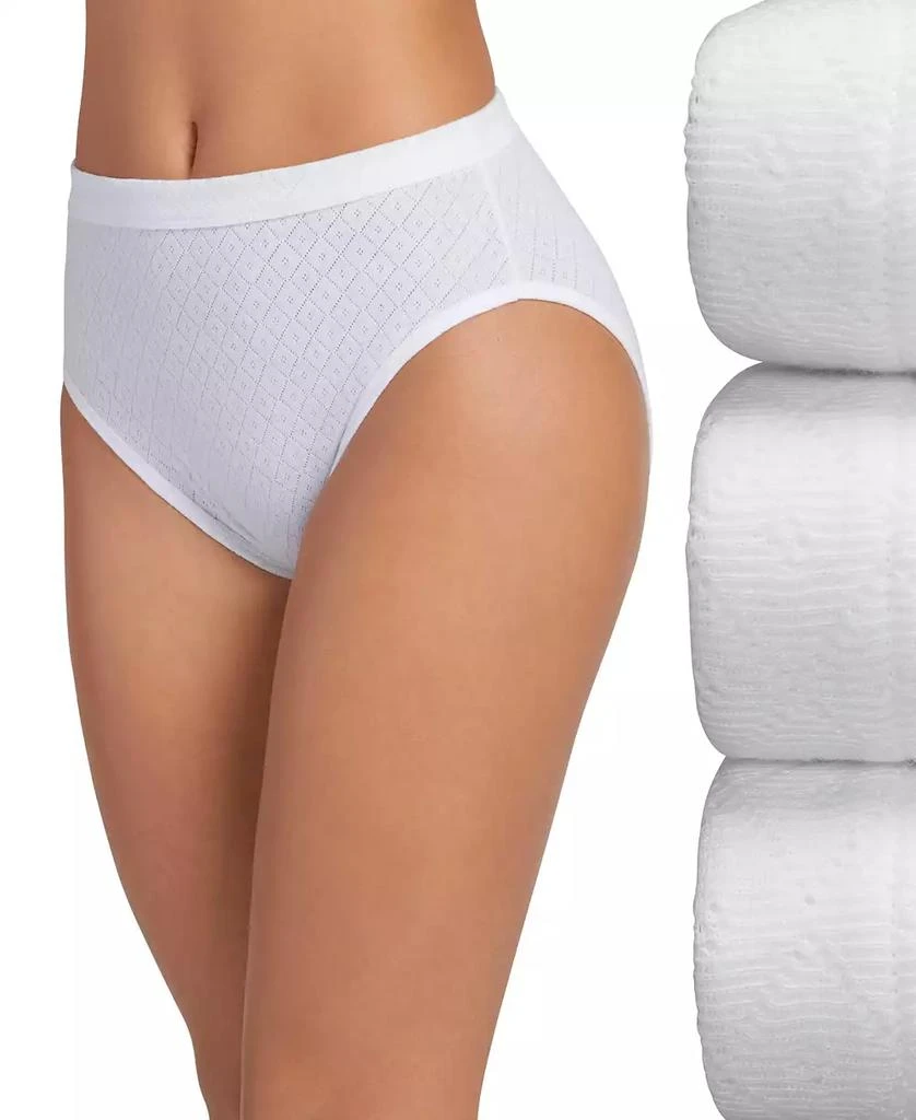 商品Jockey|Elance Cotton French Cut Underwear 3-Pk 1541, Extended Sizes,价格¥116,第1张图片