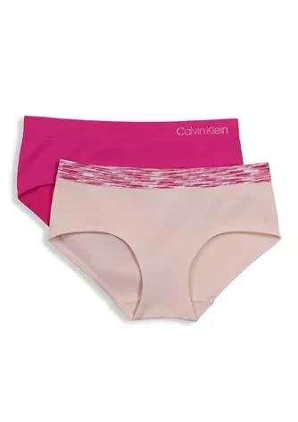 商品Calvin Klein|Klein Girls 7 16 Hipster Logo Panties   2 Pack,价格¥41,第1张图片