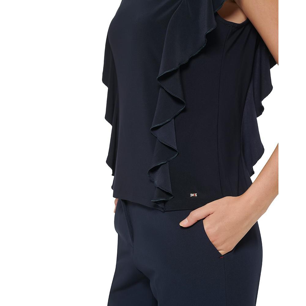 商品Tommy Hilfiger|Women's Ruffled-Side V-Neck Top,价格¥254,第7张图片详细描述