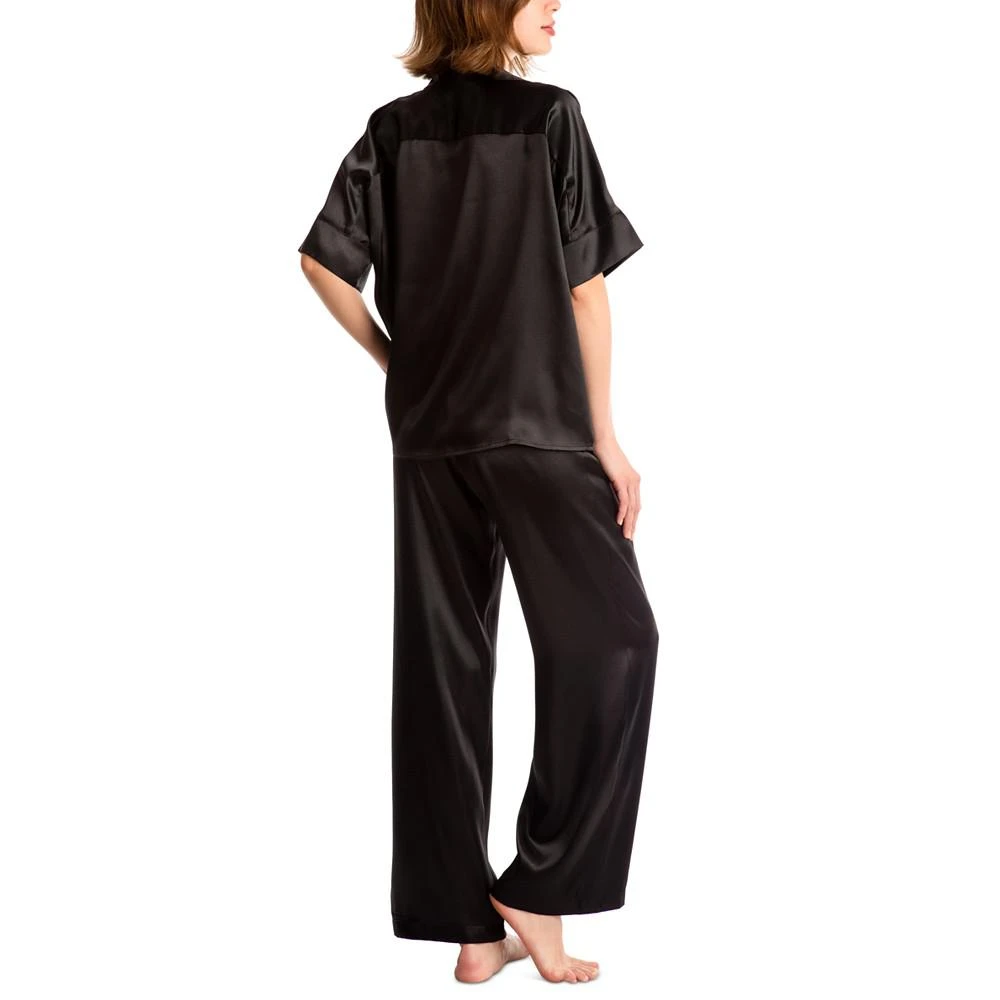商品Linea Donatella|Women's 2-Pc. Satin Button-Front Pajamas Set,价格¥195,第2张图片详细描述