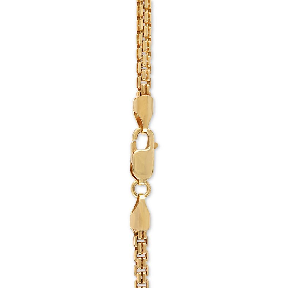 2-Pc. Set Box Link 22" Chain Necklace and Bracelet in 14k Gold-Plated Sterling Silver, Created for Macy's (Also available in Sterling Silver)商品第8张图片规格展示