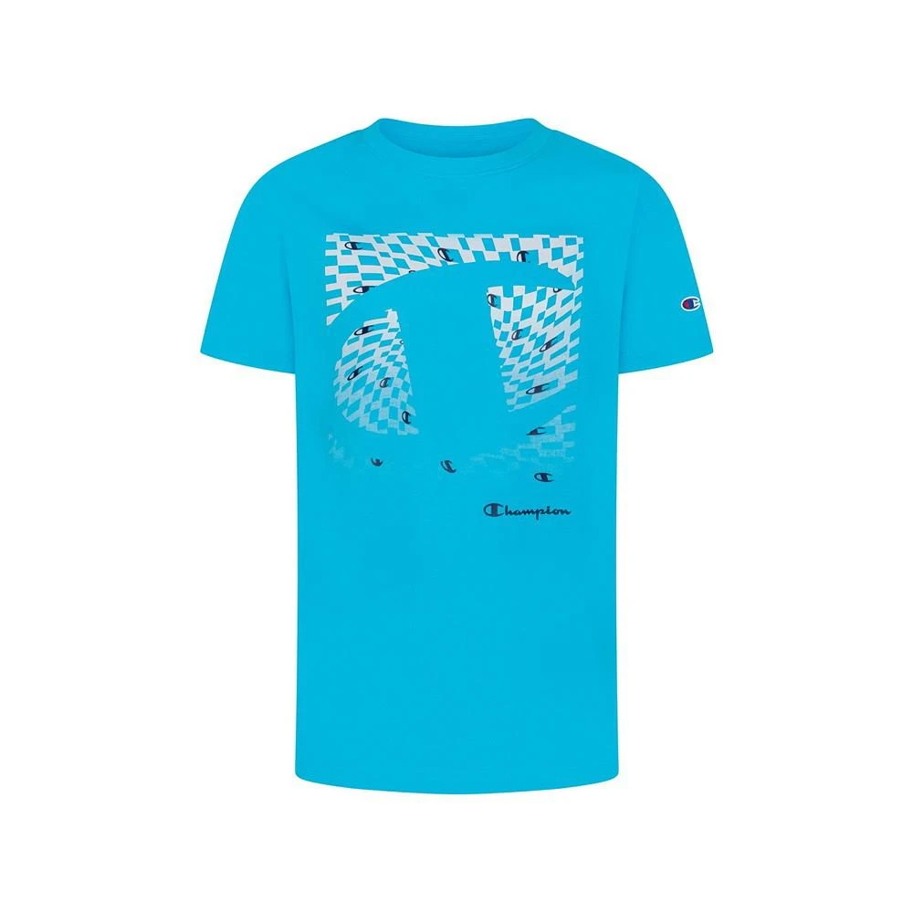 商品CHAMPION|Big Boys Ko C Checker Fade Short Sleeve Tee,价格¥36,第1张图片