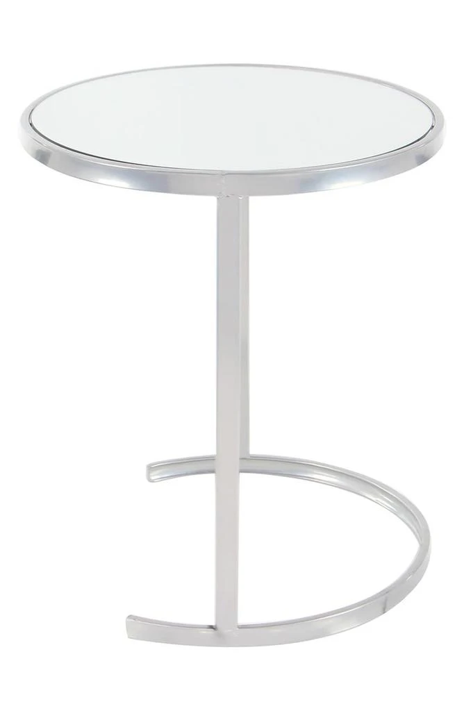 商品VIVIAN LUNE HOME|Silvertone Metal Nesting Accent Table with Mirrored Glass Top - Set of 3,价格¥1050,第2张图片详细描述