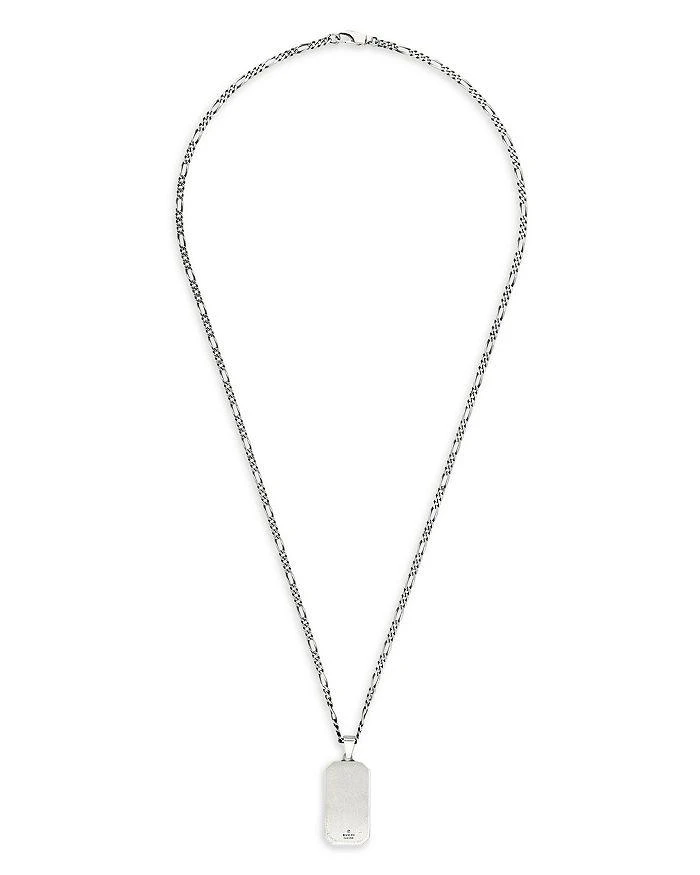 商品Gucci|Sterling Silver Signature Dogtag Pendant Necklace, 23.6",价格¥4744,第2张图片详细描述