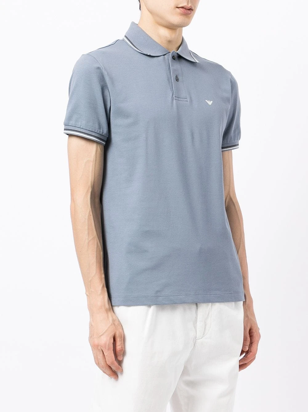 商品【商品预售7天】 Emporio Armani|Emporio Armani 男士POLO衫 8N1FB41JPTZ0638 浅蓝色,价格¥755,第4张图片详细描述