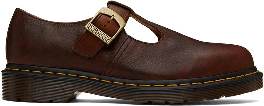 商品Dr. Martens|Burgundy T-Bar Monkstraps,价格¥926,第1张图片