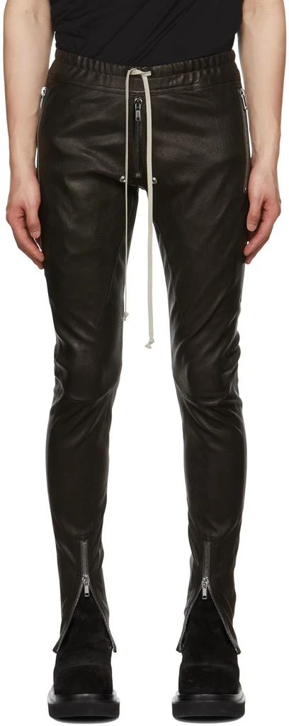 商品Rick Owens|Black Gary Leather Pants,价格¥10975,第1张图片