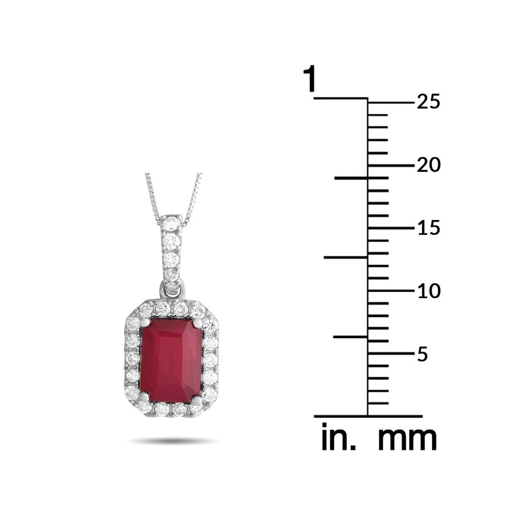 商品Non Branded|LB Exclusive 14K White Gold 0.20ct Diamond and Ruby Pendant Necklace PD4-15910WRU,价格¥5811,第4张图片详细描述