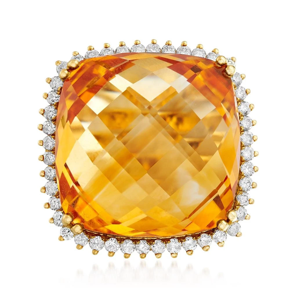 商品Ross-Simons|Citrine and . Diamond Ring in 14kt Yellow Gold,价格¥19191,第1张图片