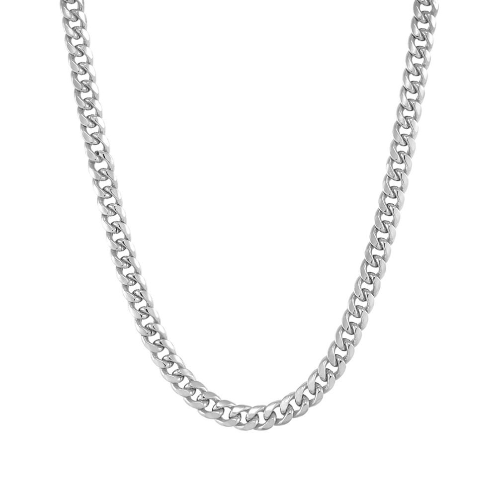 Miami Cuban Link 22" Chain Necklace in 10k White Gold商品第1张图片规格展示