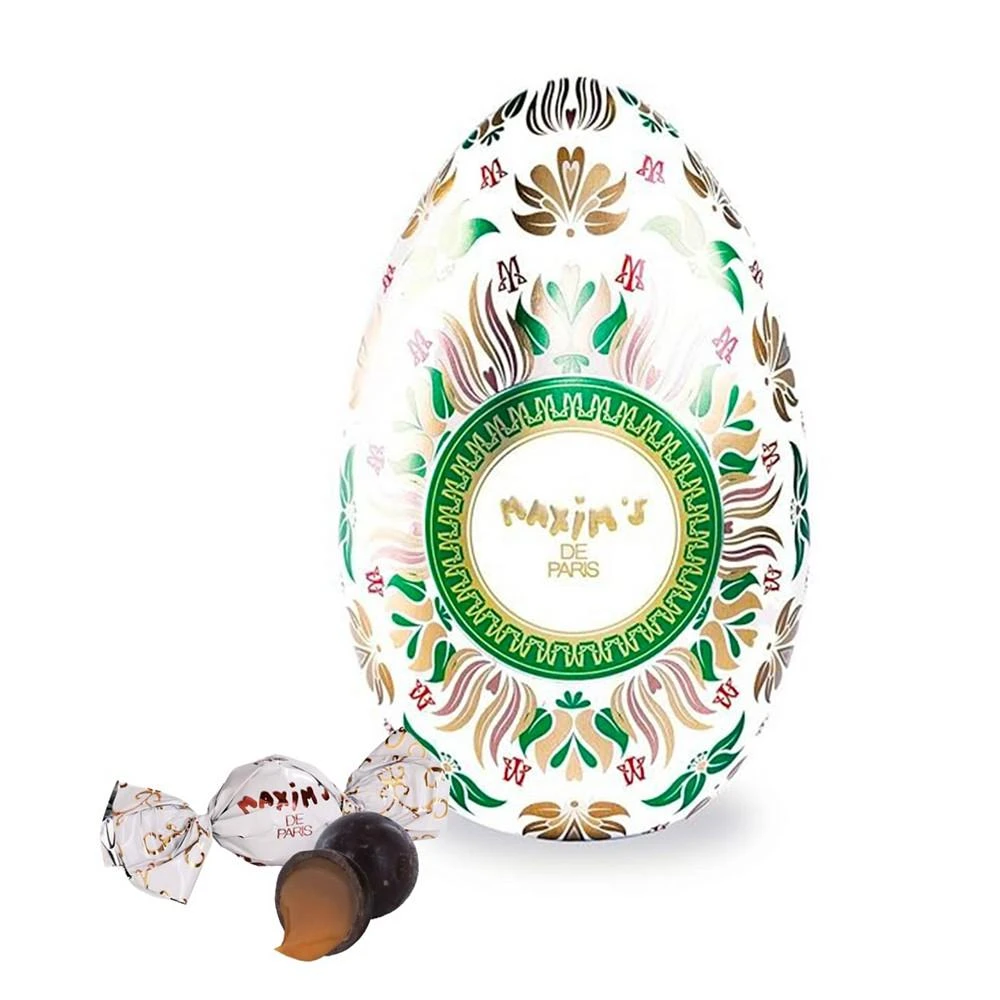 商品Maxim's De Paris|White Egg Tin Dark Chocolate Gift, 2.8 oz,价格¥292,第1张图片