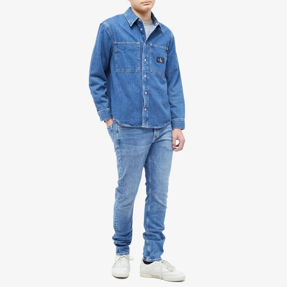 商品Calvin Klein|Calvin Klein Relaxed Linear Denim Shirt,价格¥472,第4张图片详细描述