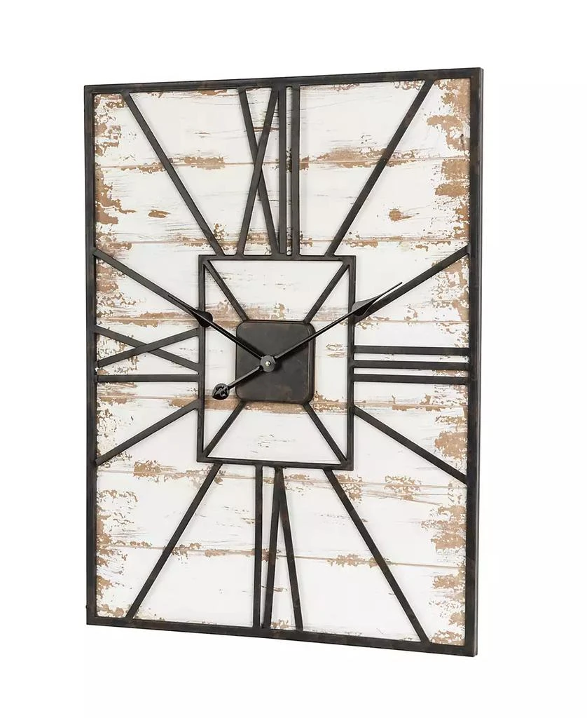 商品Glitzhome|Oversized Farmhouse Wooden Wall Clock,价格¥1119,第3张图片详细描述
