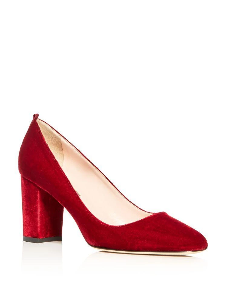 商品SJP by Sarah Jessica Parker|Women's Prosper Velvet Block Heel Pumps - 100% Exclusive,价格¥1310,第1张图片