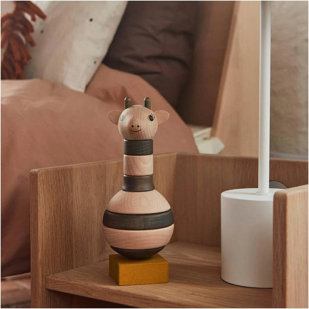 商品The Hut|OYOY Mini Wooden Stacking Giraffe - Nature / Dark,价格¥139,第4张图片详细描述