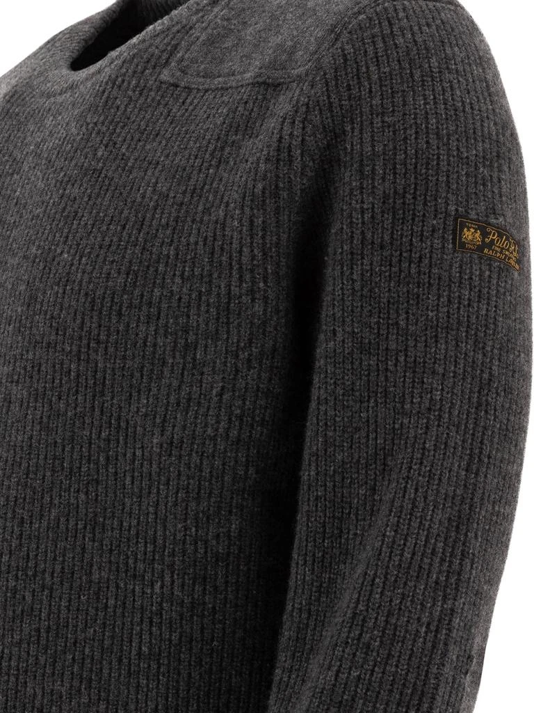 商品Ralph Lauren|English Rib Wool Sweater Knitwear Grey,价格¥1164,第4张图片详细描述