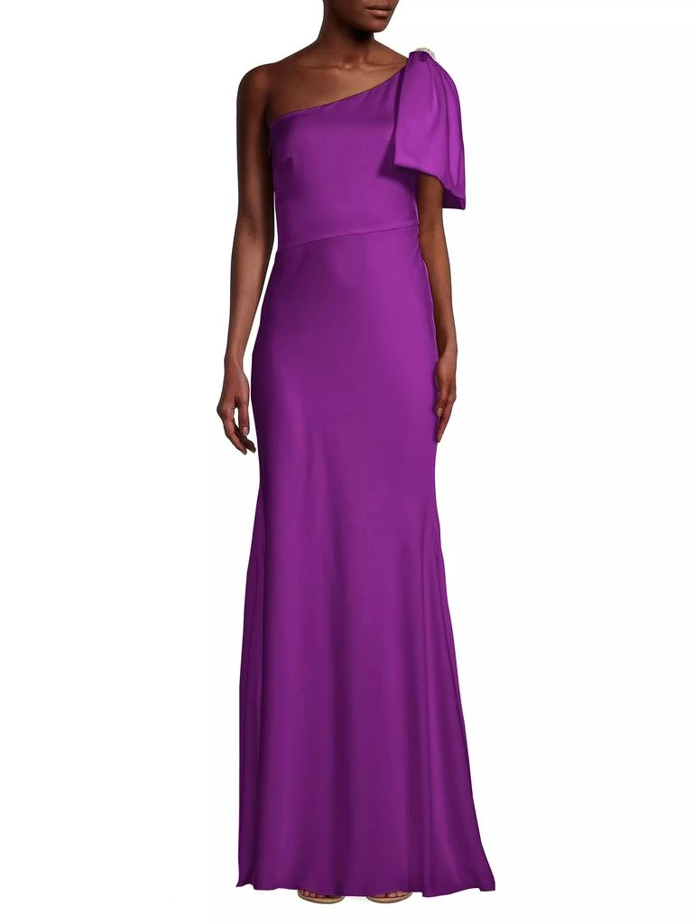 商品Sachin & Babi|Aubrey Satin One-Shoulder Sheath Gown,价格¥5948,第2张图片详细描述
