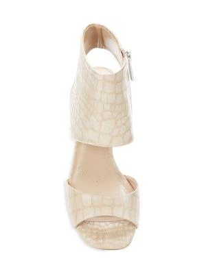 Croc Embossed Faux Leather Sandals 商品