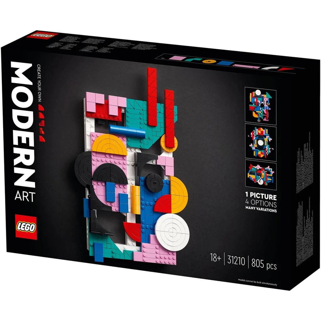 商品LEGO|LEGO ART Modern Art Colourful Abstract Wall Canvas Set 31210,价格¥497,第2张图片详细描述