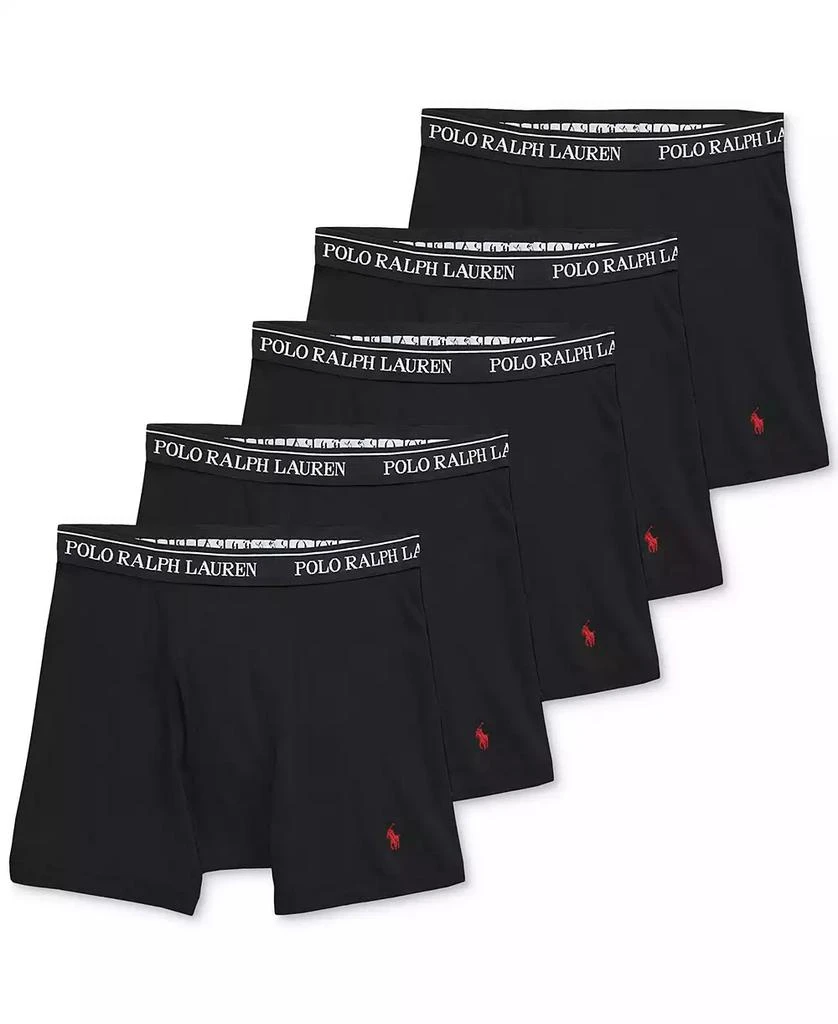 商品Ralph Lauren|Men's 5-Pack Classic Cotton Boxer Briefs,价格¥520,第1张图片