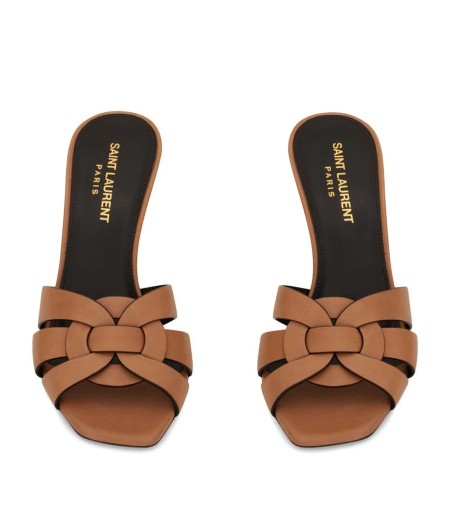 商品Yves Saint Laurent|Leather Tribute Mules 85,价格¥6901,第3张图片详细描述