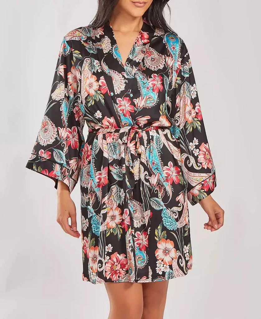 商品iCollection|Women's Silky Soft Short Printed Robe,价格¥544,第1张图片