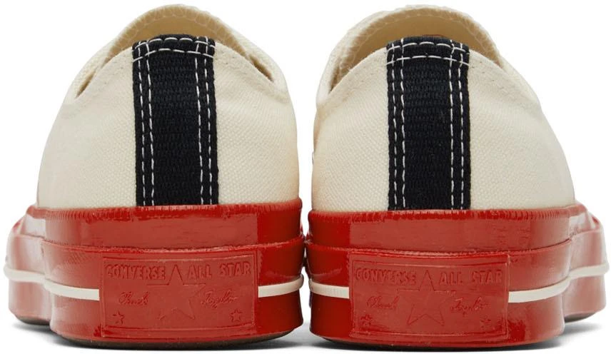 商品Comme des Garcons|Off-White & Red Converse Edition Chuck 70 Low-Top Sneakers,价格¥1204,第2张图片详细描述