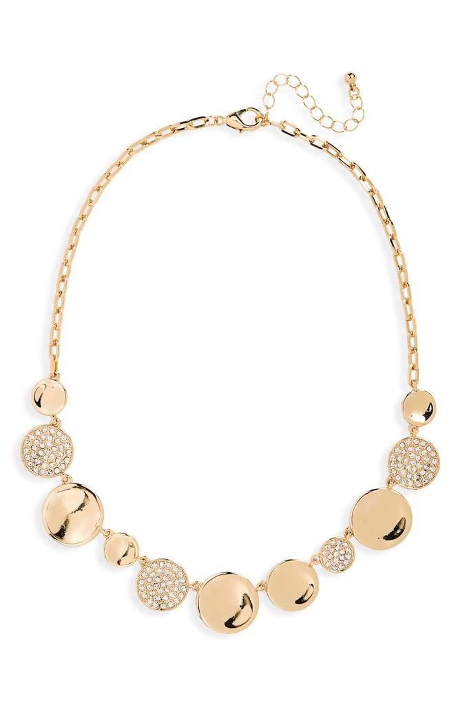 商品Nordstrom|Pavé Crystal Coin Statement Necklace,价格¥114,第1张图片