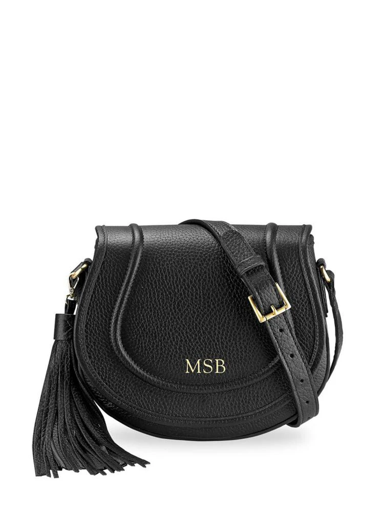 商品GiGi New York|Personalized Jenni Pebbled Leather Saddle Bag,价格¥1829,第1张图片