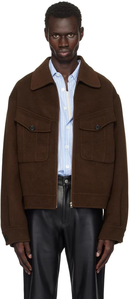 商品CMMN SWDN|Brown Isla Jacket,价格¥3031,第1张图片