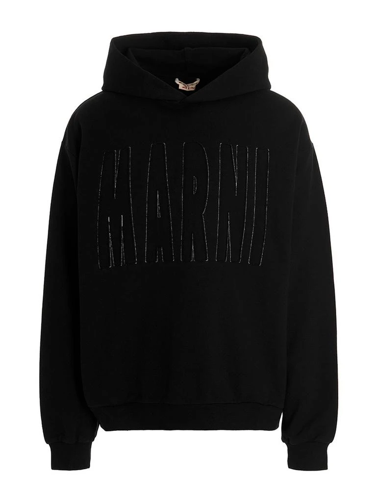 商品Marni|Marni Logo Detailed Long Sleeved Hoodie,价格¥3339,第1张图片