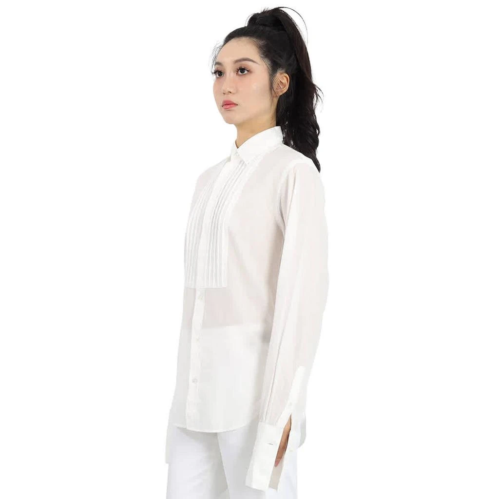 商品Burberry|Ladies White Ribbed Panel Shirt,价格¥850,第2张图片详细描述
