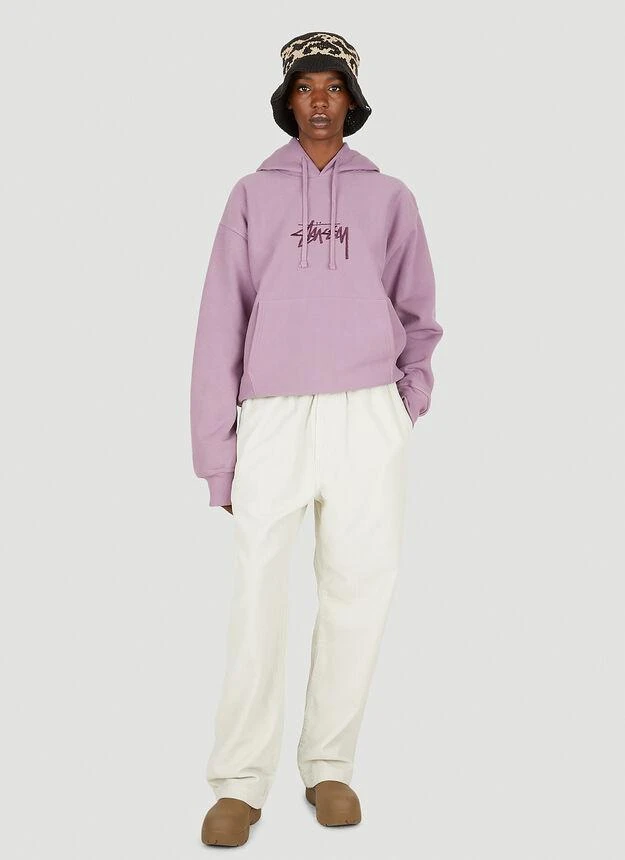 商品STUSSY|Logo Embroidery Hooded Sweatshirt in Purple,价格¥1089,第2张图片详细描述