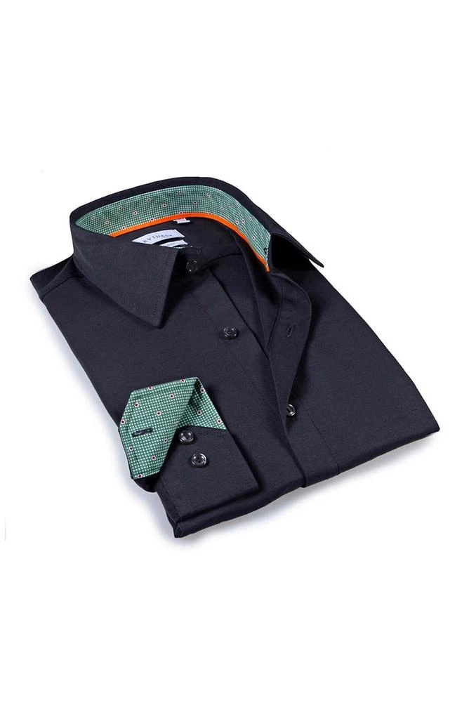 商品Levinas|Solid Trim Tailored Fit Dress Shirt,价格¥328,第1张图片