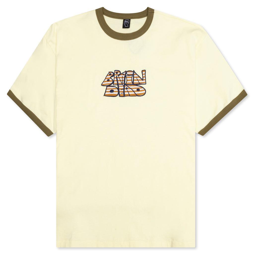 商品Brain Dead|Brain Dead Throw Up S/S Ringer T-Shirt - Cream,价格¥332,第1张图片